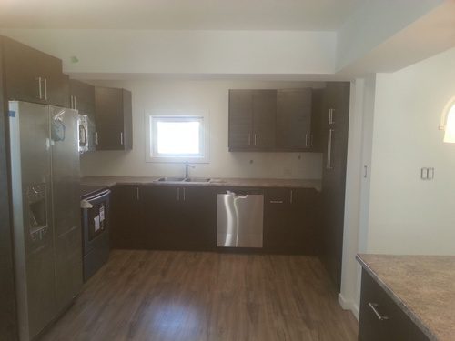 Brown cabinets for a kitchen renovation project