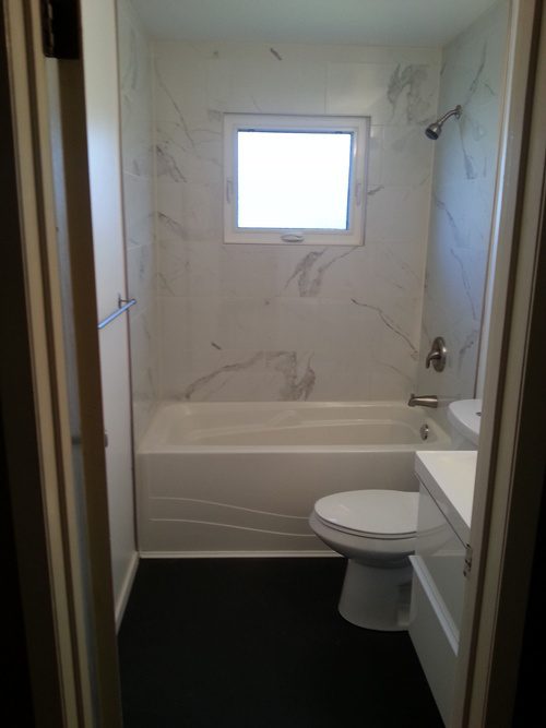 Marble walls for a bathroom renovation
