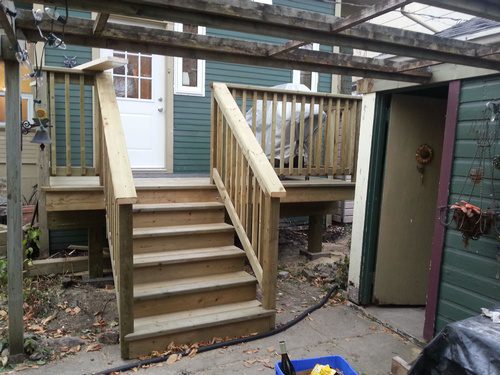 A small deck and stairs addition project for a client