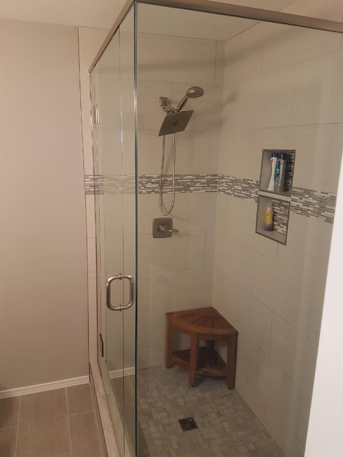 A new shower area for a bathroom renovation project