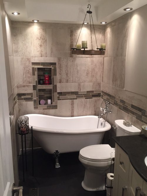 A fully-finished decorative bathroom renovation project