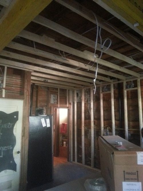 Re-wiring during the completion of a basement renovation
