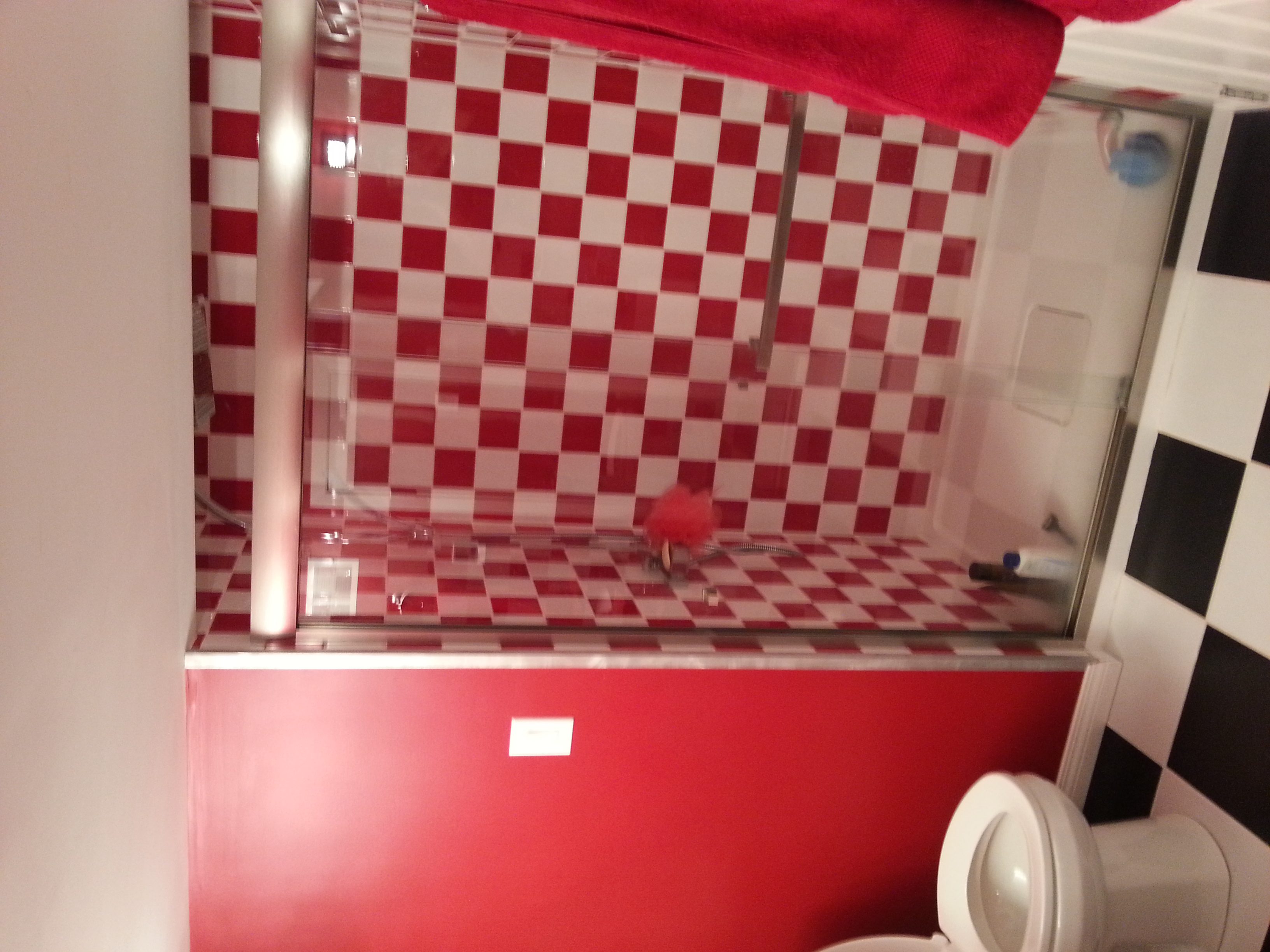 Shower for a 50\'s themed bathroom renovation