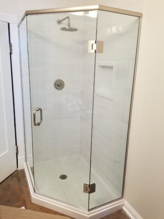 A simple shower area for a bathroom renovation project